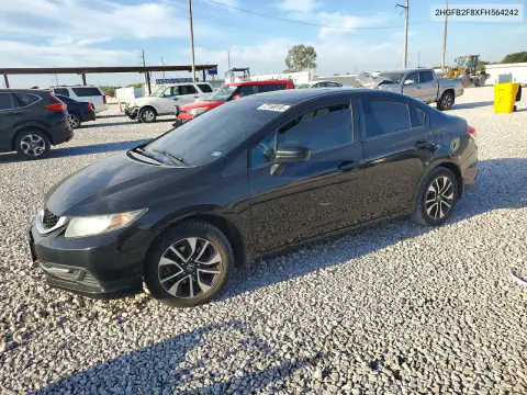 2HGFB2F8XFH564242 — 2015 Honda Civic, Задняя часть, фото до ремонта