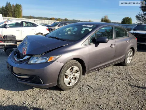 19XFB2F5XFE274471 — 2015 Honda Civic, Передняя часть, фото до ремонта