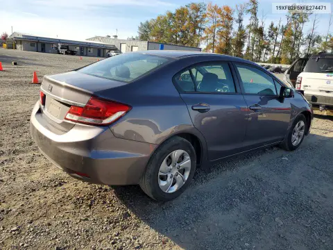 2015 Honda Civic Lx VIN 19XFB2F5XFE274471 фото 3