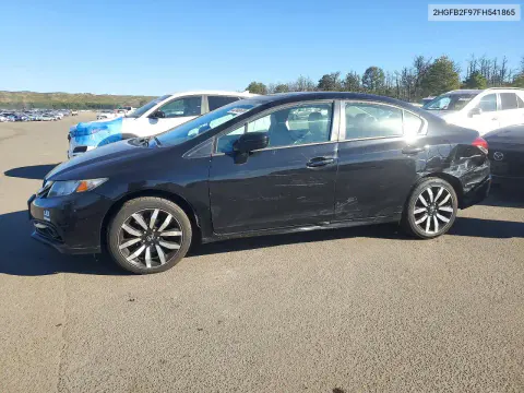 2HGFB2F97FH541865 — 2015 Honda Civic, Задняя часть, фото до ремонта