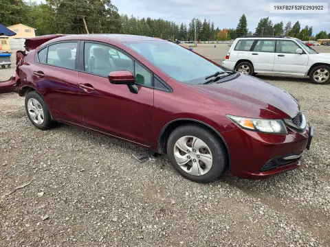 19XFB2F52FE293922 — 2015 Honda Civic, фото 4 с аукциона Copart, Задняя часть