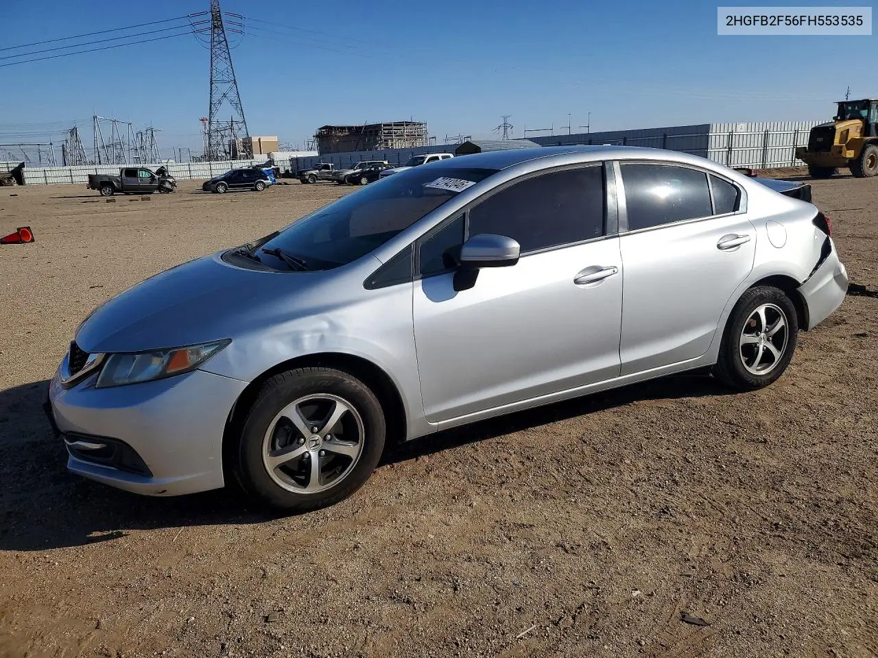 2HGFB2F56FH553535 Honda Civic 2015 — повреждение Задняя часть, фото до ремонта