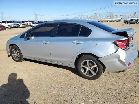 2HGFB2F56FH553535 — 2015 Honda Civic, фото 2 с аукциона Copart 26.10.2026, Задняя часть