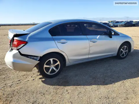 2HGFB2F56FH553535 — 2015 Honda Civic, фото 3 с аукциона Copart 26.10.2026, Задняя часть