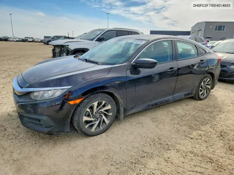 2HGFC2F74GH014833 — 2016 Honda Civic, Град, фото до ремонта
