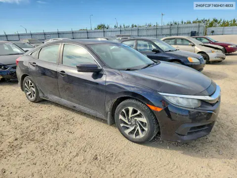 2016 Honda Civic Ex VIN 2HGFC2F74GH014833 фото 4
