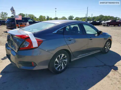 2HGFC2F70GH031516 — 2016 Honda Civic, фото 3 с аукциона Copart, Задняя часть