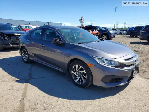 2HGFC2F70GH031516 — 2016 Honda Civic, фото 4 с аукциона Copart, Задняя часть