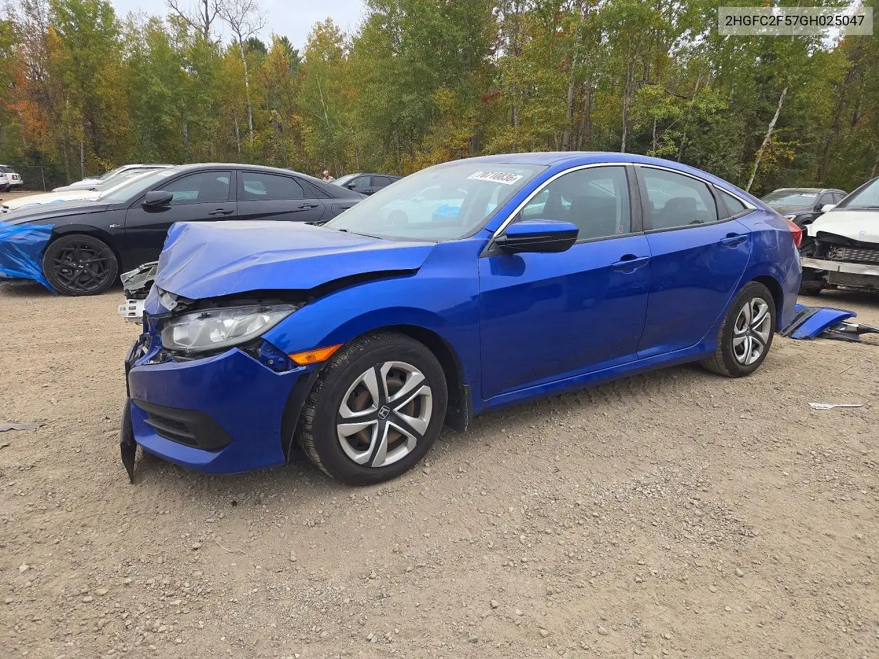 2016 Honda Civic Lx VIN 2HGFC2F57GH025047 фото 1