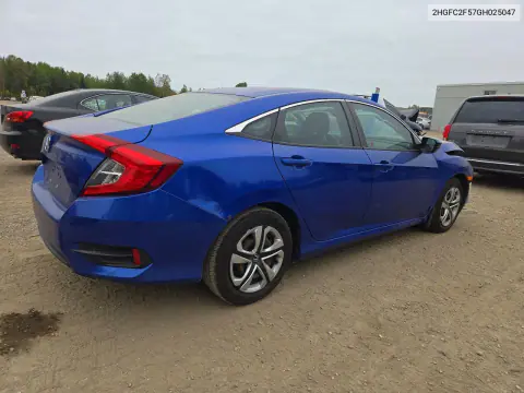 2016 Honda Civic Lx VIN 2HGFC2F57GH025047 фото 3