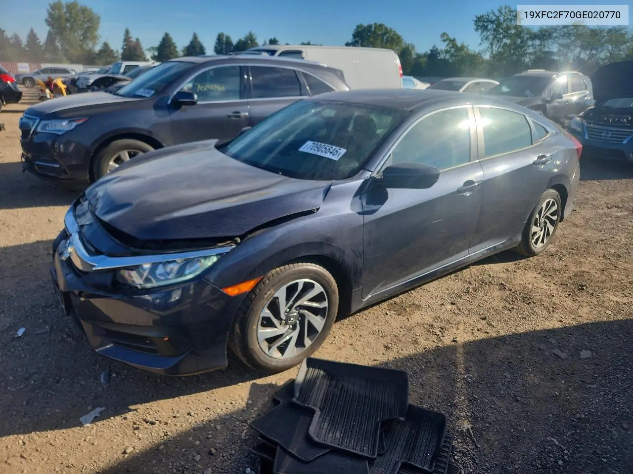 2016 Honda Civic Ex VIN 19XFC2F70GE020770 фото 1
