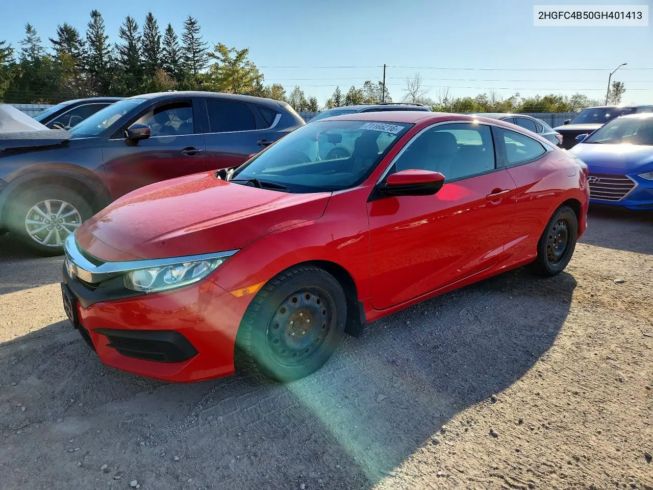 2016 Honda Civic Lx VIN 2HGFC4B50GH401413 фото 1
