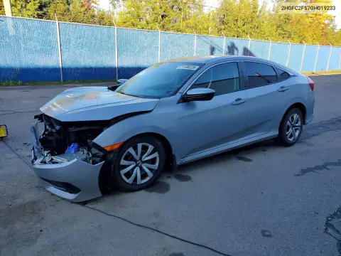 2HGFC2F57GH019233 — 2016 Honda Civic, Передняя часть, фото до ремонта