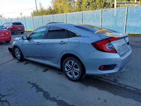 2HGFC2F57GH019233 — 2016 Honda Civic, фото 2 с аукциона Copart, Передняя часть