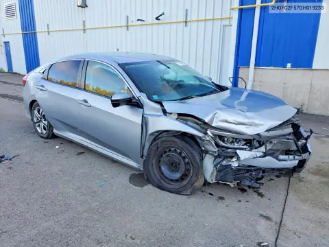 2HGFC2F57GH019233 — 2016 Honda Civic, фото 4 с аукциона Copart, Передняя часть