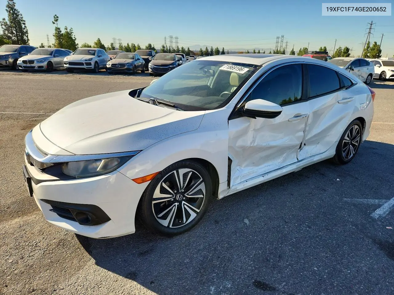 19XFC1F74GE200652 Honda Civic 2016 — повреждение Сторона, фото до ремонта
