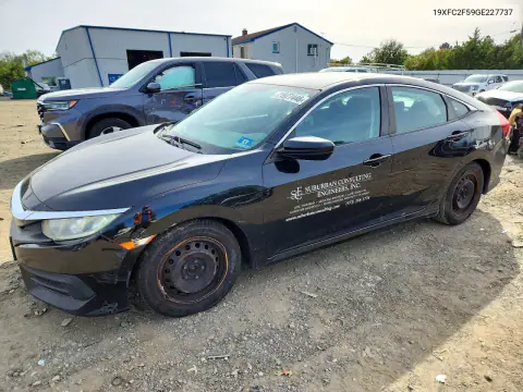19XFC2F59GE227737 — 2016 Honda Civic, Передняя часть, фото до ремонта