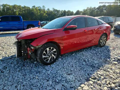 2HGFC2F56GH548236 — 2016 Honda Civic, Передняя часть, фото до ремонта