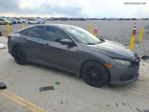 19XFC2F52GE011292 — 2016 Honda Civic, фото 4 с аукциона Copart, Передняя часть