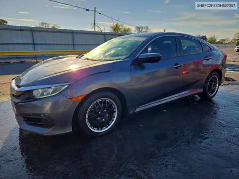 2HGFC2F57GH537357 — 2016 Honda Civic, Сторона, фото до ремонта