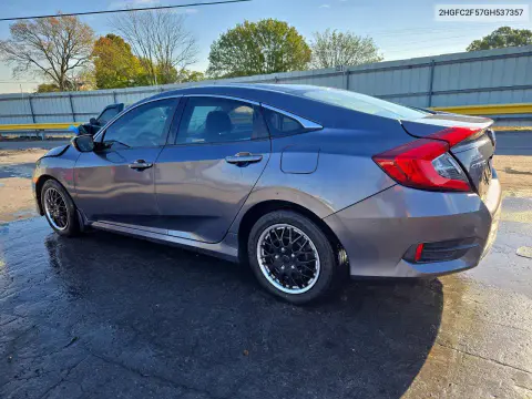 2016 Honda Civic Lx VIN 2HGFC2F57GH537357 фото 2