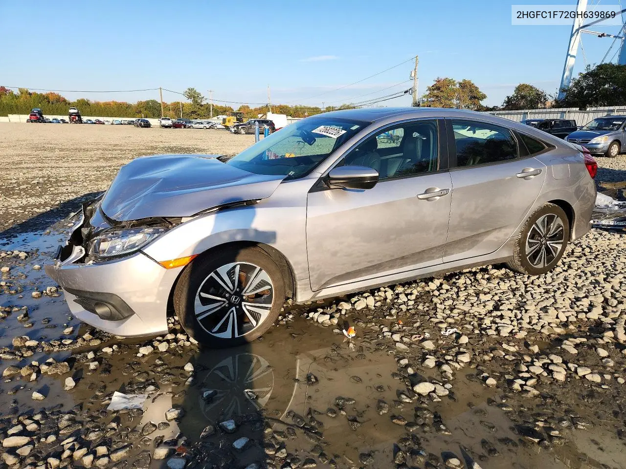2HGFC1F72GH639869 Honda Civic 2016 — повреждение Передняя часть, фото до ремонта