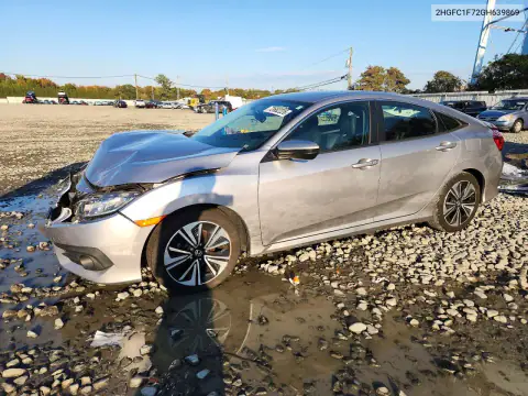 2HGFC1F72GH639869 — 2016 Honda Civic, Передняя часть, фото до ремонта