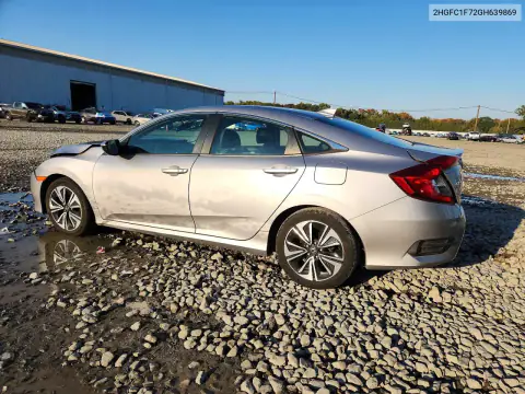 2HGFC1F72GH639869 — 2016 Honda Civic, фото 2 с аукциона Copart, Передняя часть