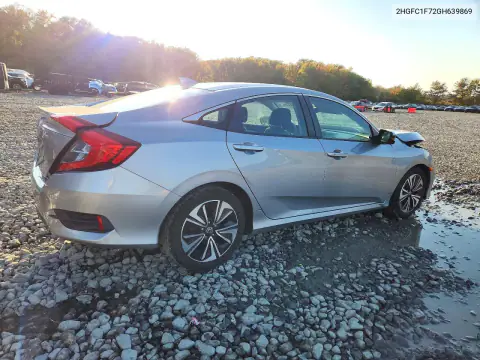 2HGFC1F72GH639869 — 2016 Honda Civic, фото 3 с аукциона Copart, Передняя часть
