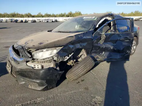 2HGFC2F55GH563195 — 2016 Honda Civic, Сторона, фото до ремонта