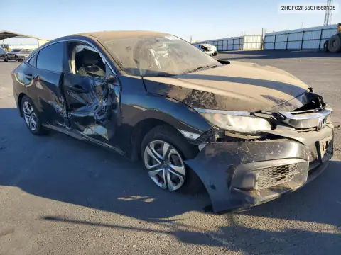 2HGFC2F55GH563195 — 2016 Honda Civic, фото 4 с аукциона Copart, Сторона