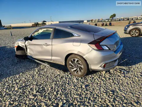 2HGFC4B07GH312698 — 2016 Honda Civic, фото 2 с аукциона Copart, Передняя часть