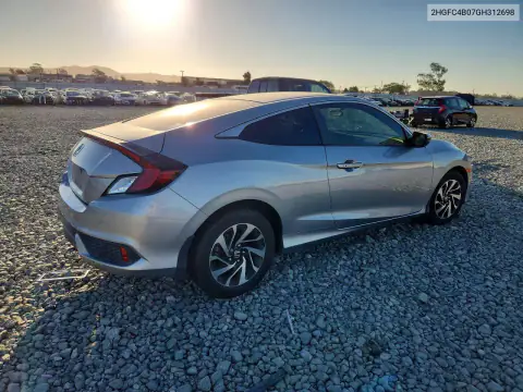 2HGFC4B07GH312698 — 2016 Honda Civic, фото 3 с аукциона Copart, Передняя часть