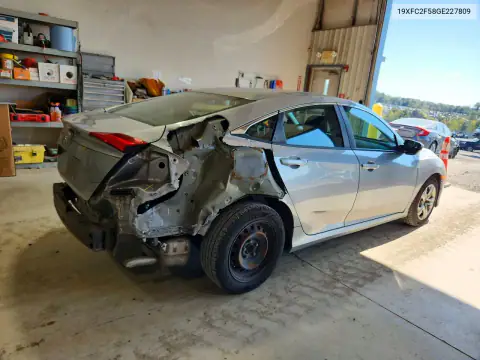 19XFC2F58GE227809 — 2016 Honda Civic, фото 3 с аукциона Copart, Задняя часть