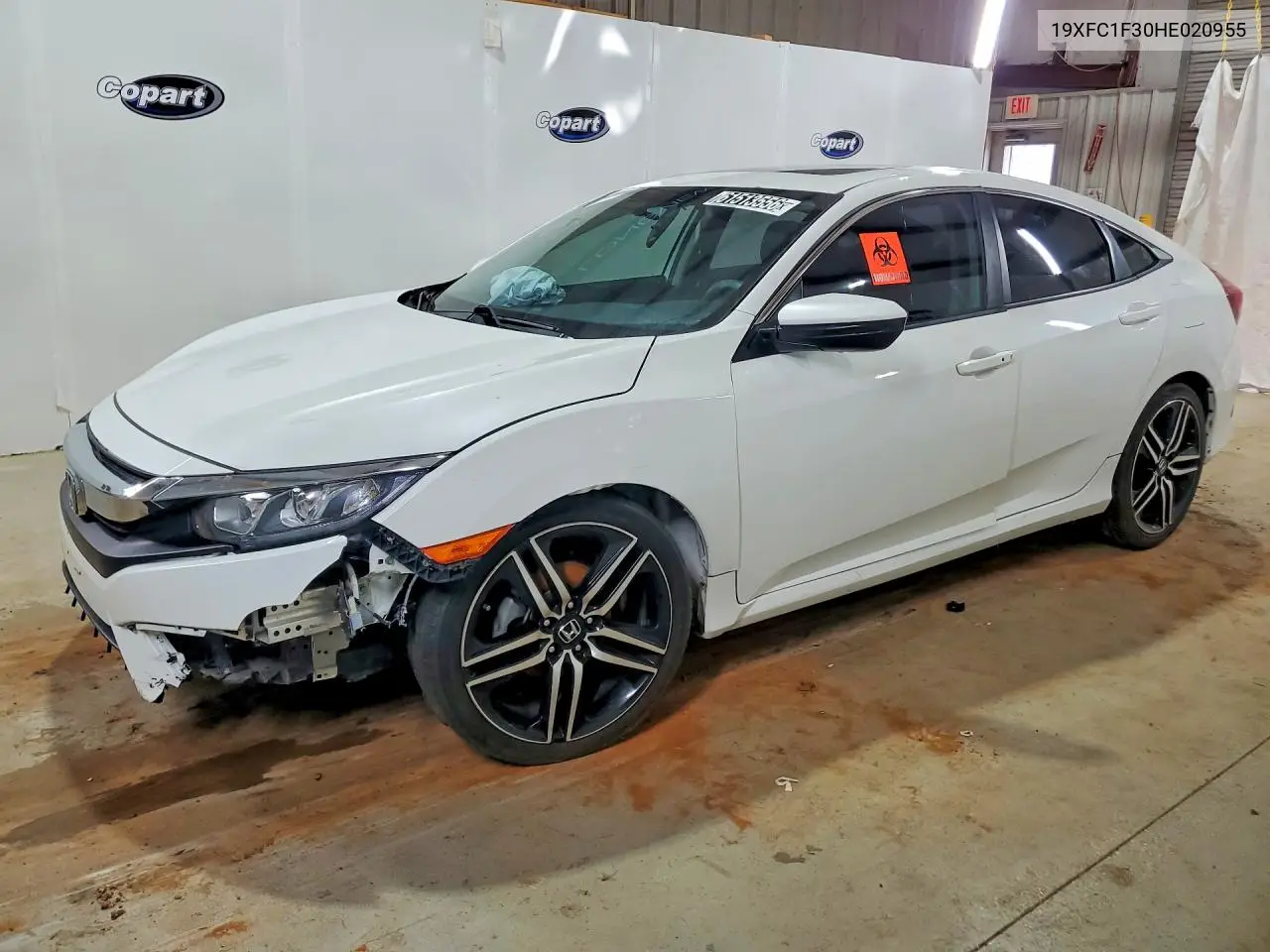 19XFC1F30HE020955 Honda Civic 2017 — повреждение Передняя часть, фото до ремонта