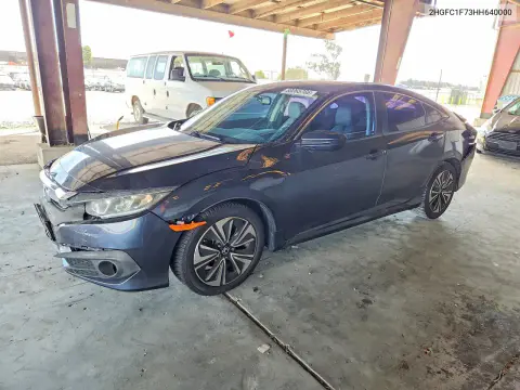 2HGFC1F73HH640000 — 2017 Honda Civic, Задняя часть, фото до ремонта