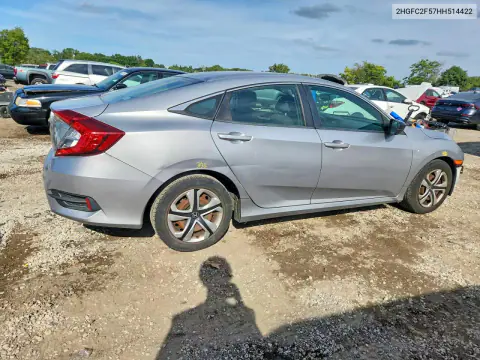 2017 Honda Civic Lx VIN 2HGFC2F57HH514422 фото 3