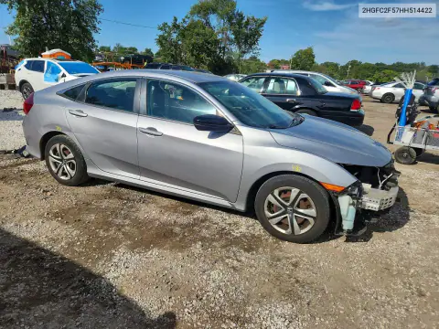 2017 Honda Civic Lx VIN 2HGFC2F57HH514422 фото 4