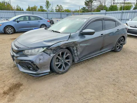SHHFK7H45HU305235 — 2017 Honda Civic, Передняя часть, фото до ремонта