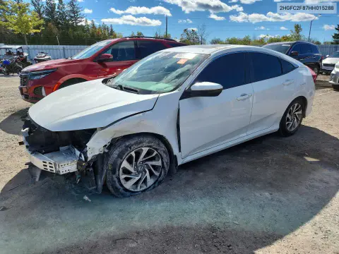 2HGFC2F87HH015288 — 2017 Honda Civic, Передняя часть, фото до ремонта