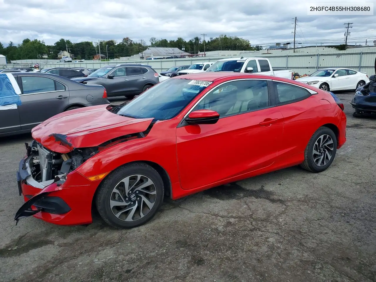 2017 Honda Civic Lx VIN 2HGFC4B55HH308680 фото 1