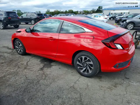 2017 Honda Civic Lx VIN 2HGFC4B55HH308680 фото 2