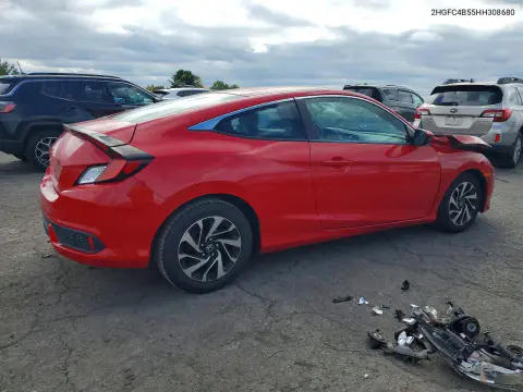 2017 Honda Civic Lx VIN 2HGFC4B55HH308680 фото 3