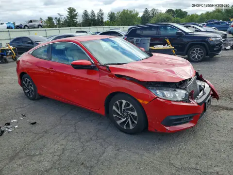 2017 Honda Civic Lx VIN 2HGFC4B55HH308680 фото 4
