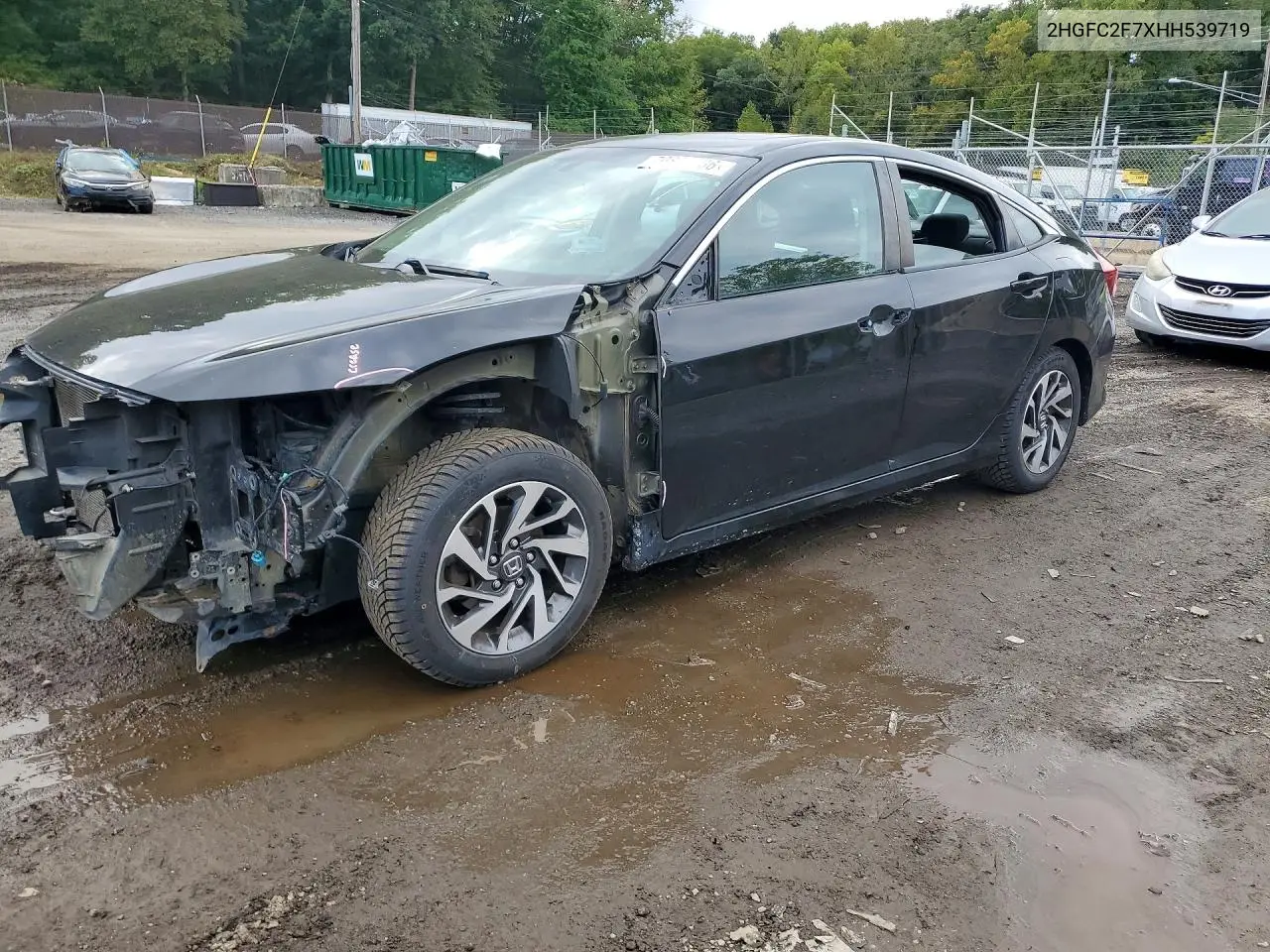 2017 Honda Civic Ex VIN 2HGFC2F7XHH539719 фото 1