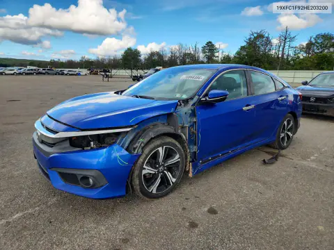 19XFC1F92HE203200 — 2017 Honda Civic, Передняя часть, фото до ремонта