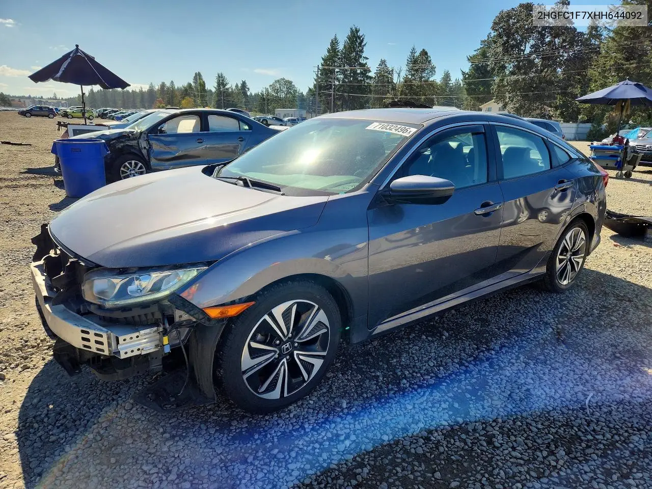 2017 Honda Civic Exl VIN 2HGFC1F7XHH644092 фото 1