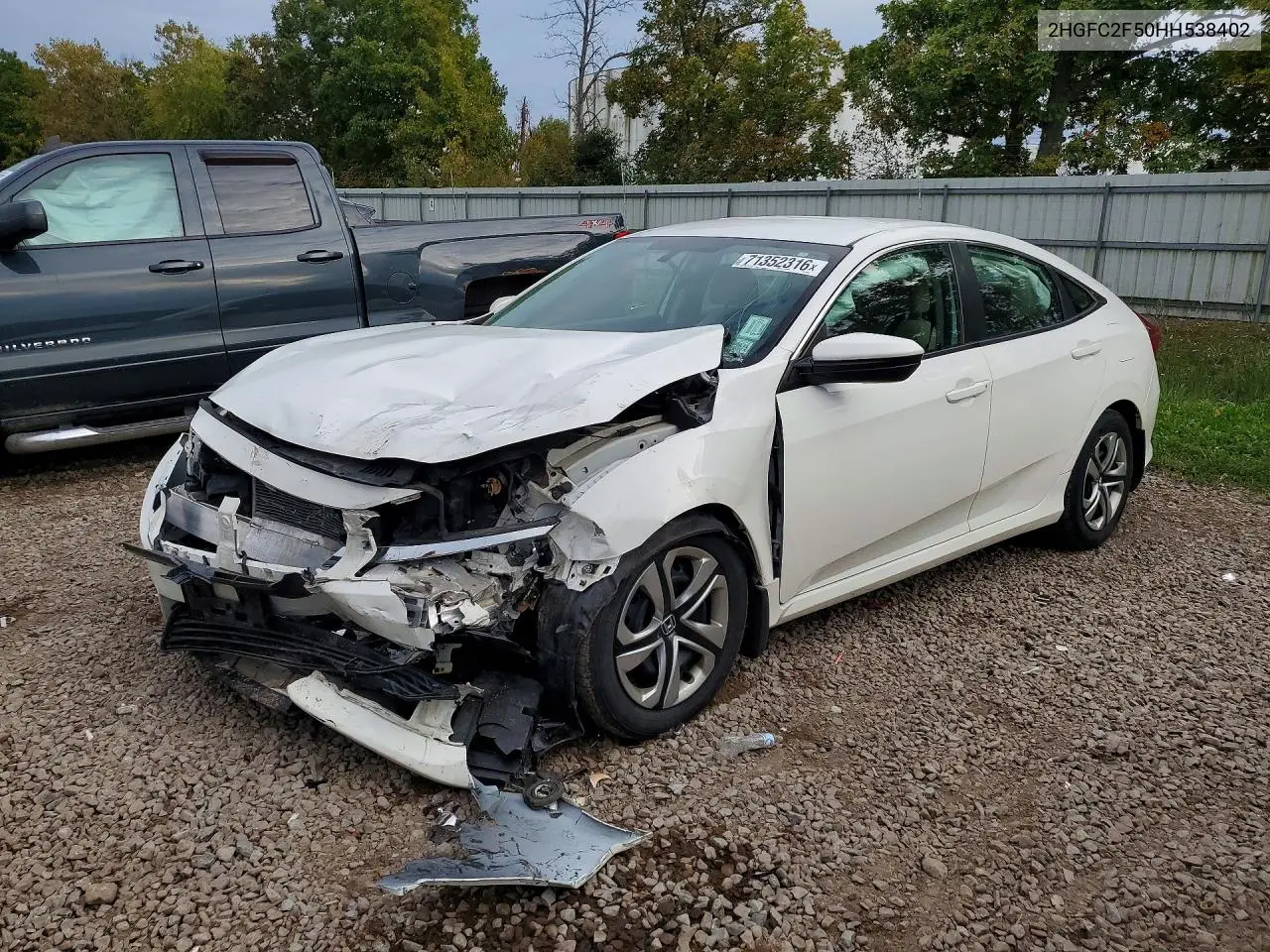 2017 Honda Civic Lx VIN 2HGFC2F50HH538402 фото 1