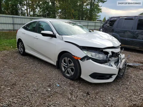 2017 Honda Civic Lx VIN 2HGFC2F50HH538402 фото 4
