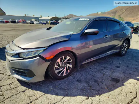 2HGFC2F78HH515452 — 2017 Honda Civic, Передняя часть, фото до ремонта